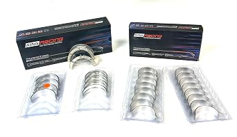 .010 Under Size Performance HP Series Rod and Main Bearings Compatible with Chevy SBC 327 Large Journal, 305 & 350 Engines.