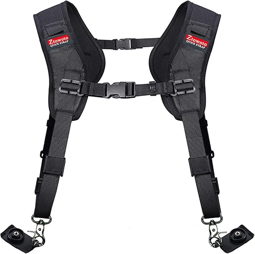 ztowoto Double Shoulder Camera Strap Harness Quick Release