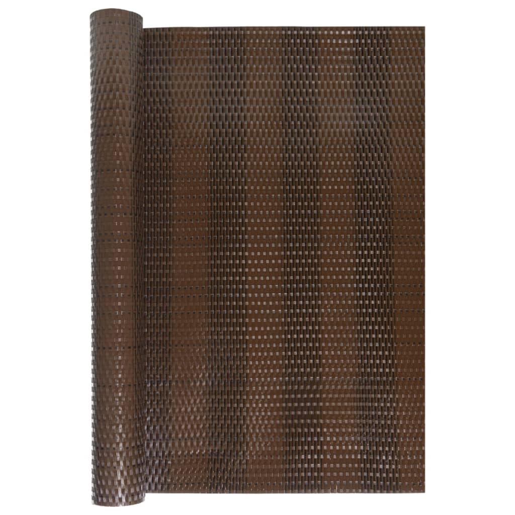 Paravent de Balcon Brun et Noir 500x100 cm résine tressée,Panneaux de clôture,4.1kg-156258
