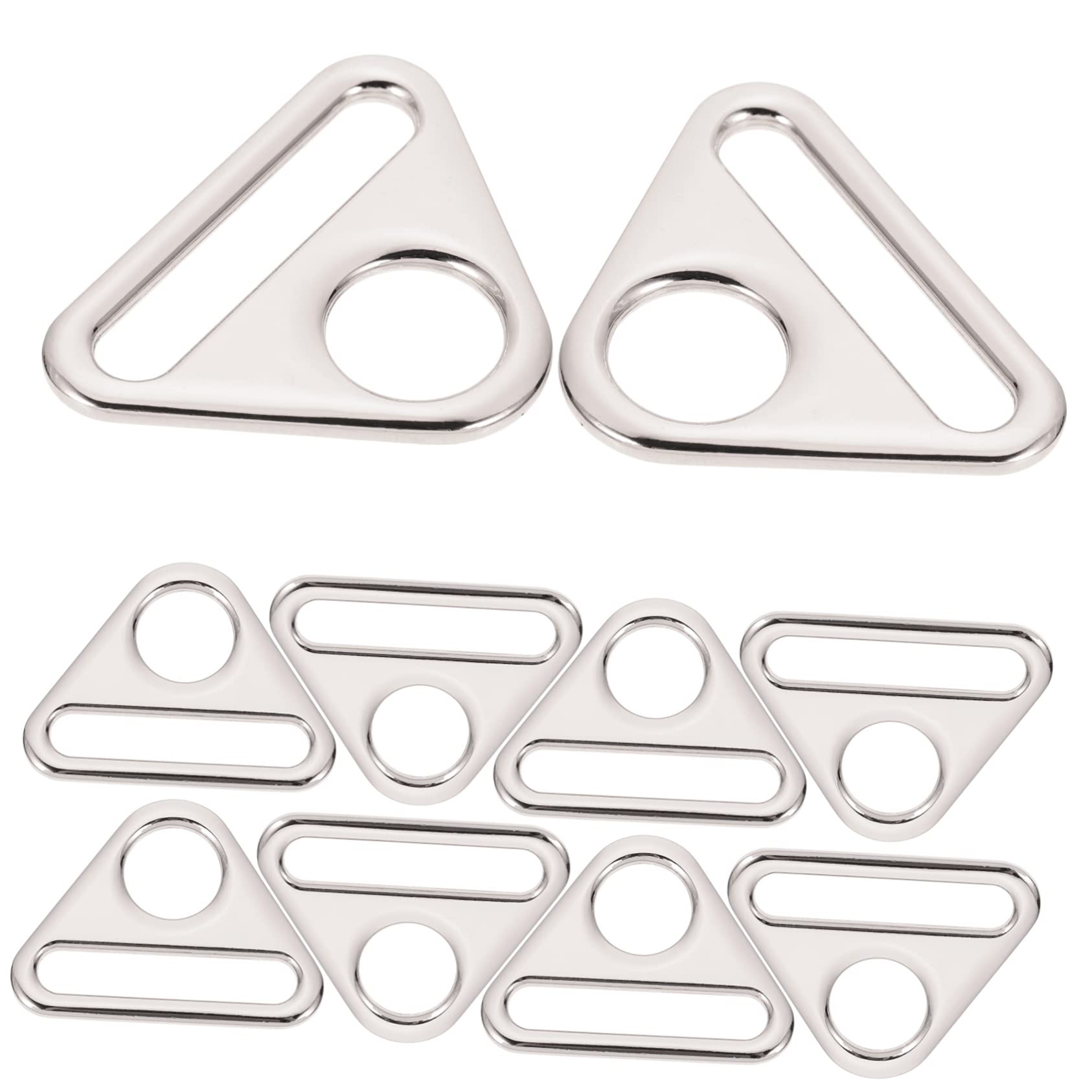SHINEOFI 30piezas Hebillas De Triángulo Ajustables Para Manualidades Para Mochilas Suspenders y Proyectos De Costura Reemplazables y Fáciles De Usar