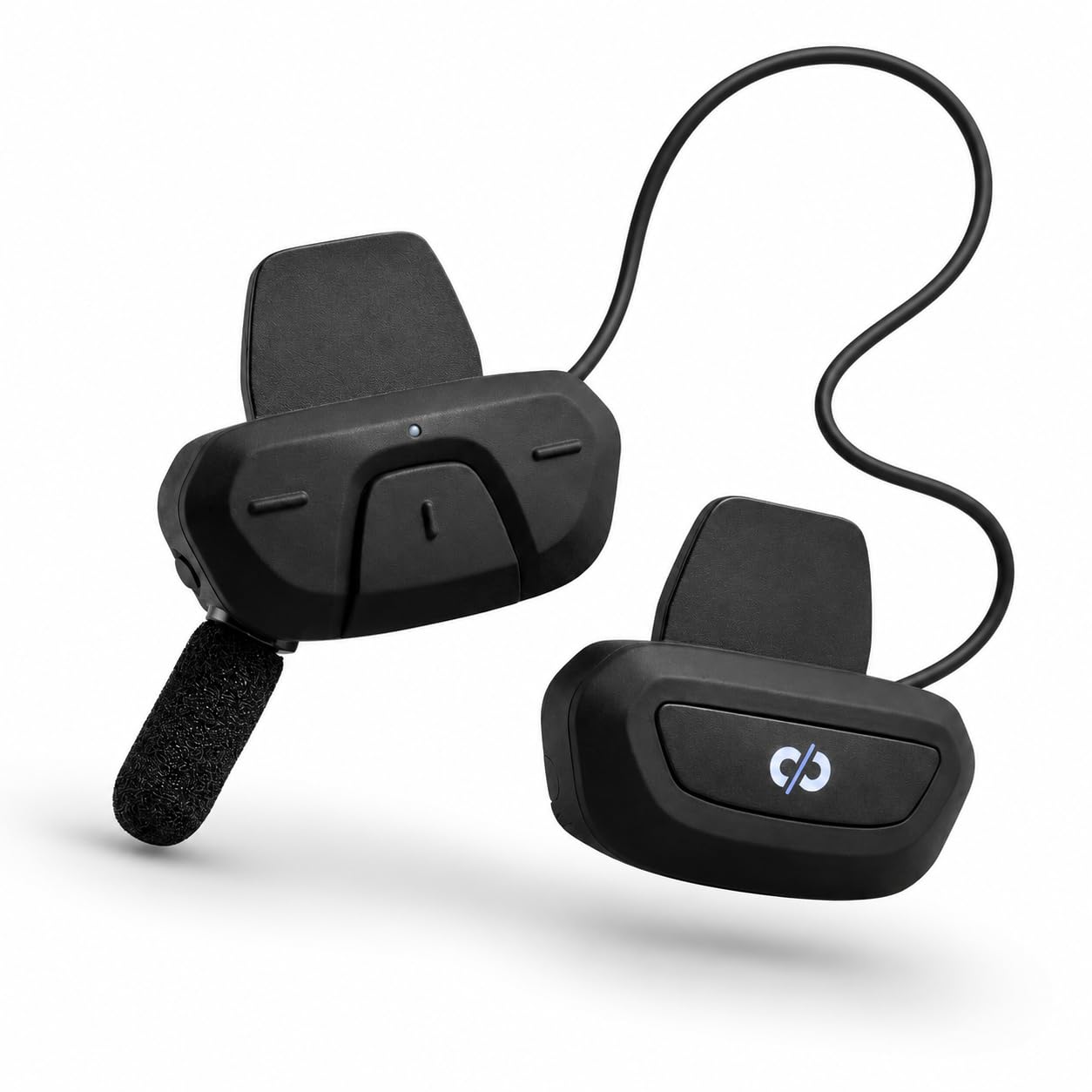 @tec Supertooth ROAMEE Helm Headset, Open-Ear Bluetooth Freisprecheinrichtung, Intercom für 2 Personen (2 Sets nötig), DSP-Windfilter, universelle Helm-Montage, USB-C, bis 8 h Akkulaufzeit, Schwarz