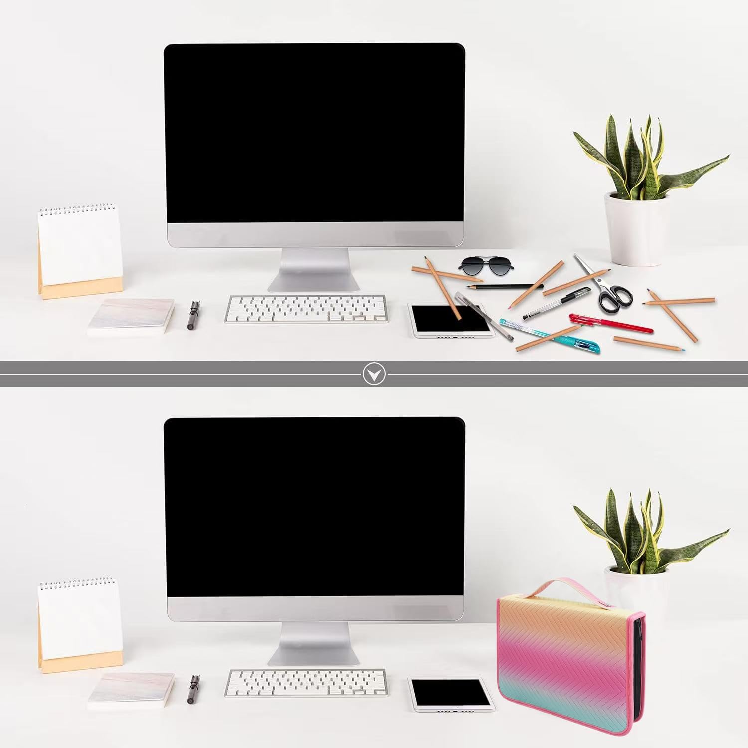 Daerthotk Colored Pencil Case 80 Slots Pencil Holder with Zipper Closure Large Capacity for Watercolor Pens, Organizer for Artist - Image 3