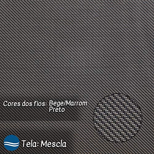 Espreguiçadeira Piscina Praia Alumínio Marrom Tela Mescla