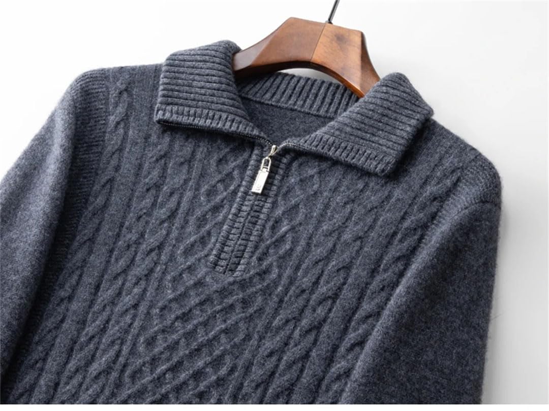 Vogrtcc Jersey De Punto De Cachemir con Cuello Redondo para Hombre