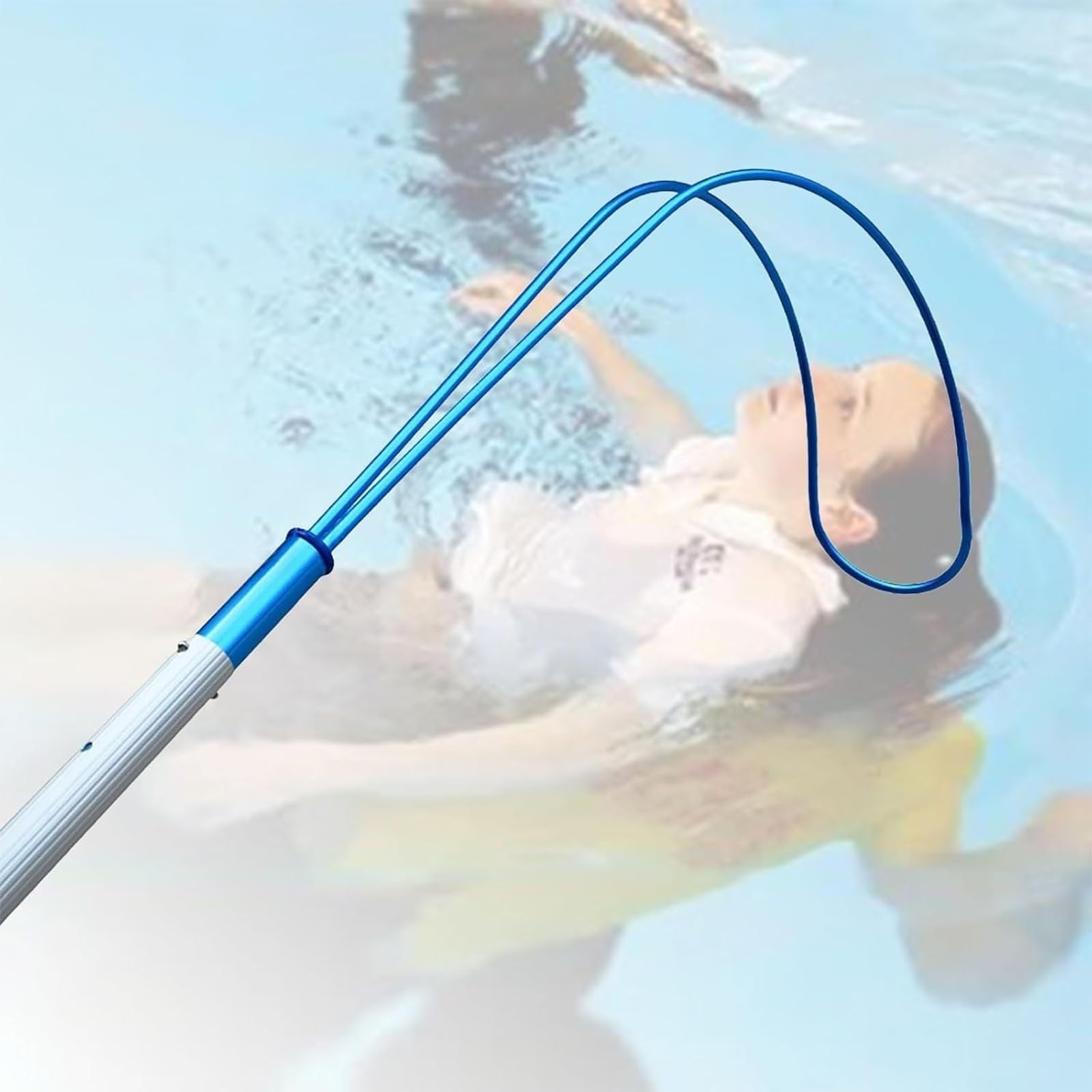 Palo di Salvataggio con Aste Telescopiche in Alluminio, Palo di Salvataggio della Piscina/Attrezzatura di Salvataggio di Emergenza Gancio di Sicurezza della Piscina Multiuso(15.7ft/480cm)