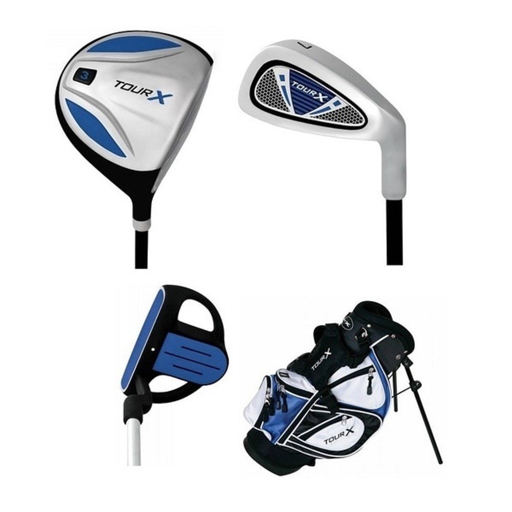 Merchants of Golf Tour X 3-Piece Junior Golf Complete Set with Stand Bag, Right Hand, Graphite, Regular
