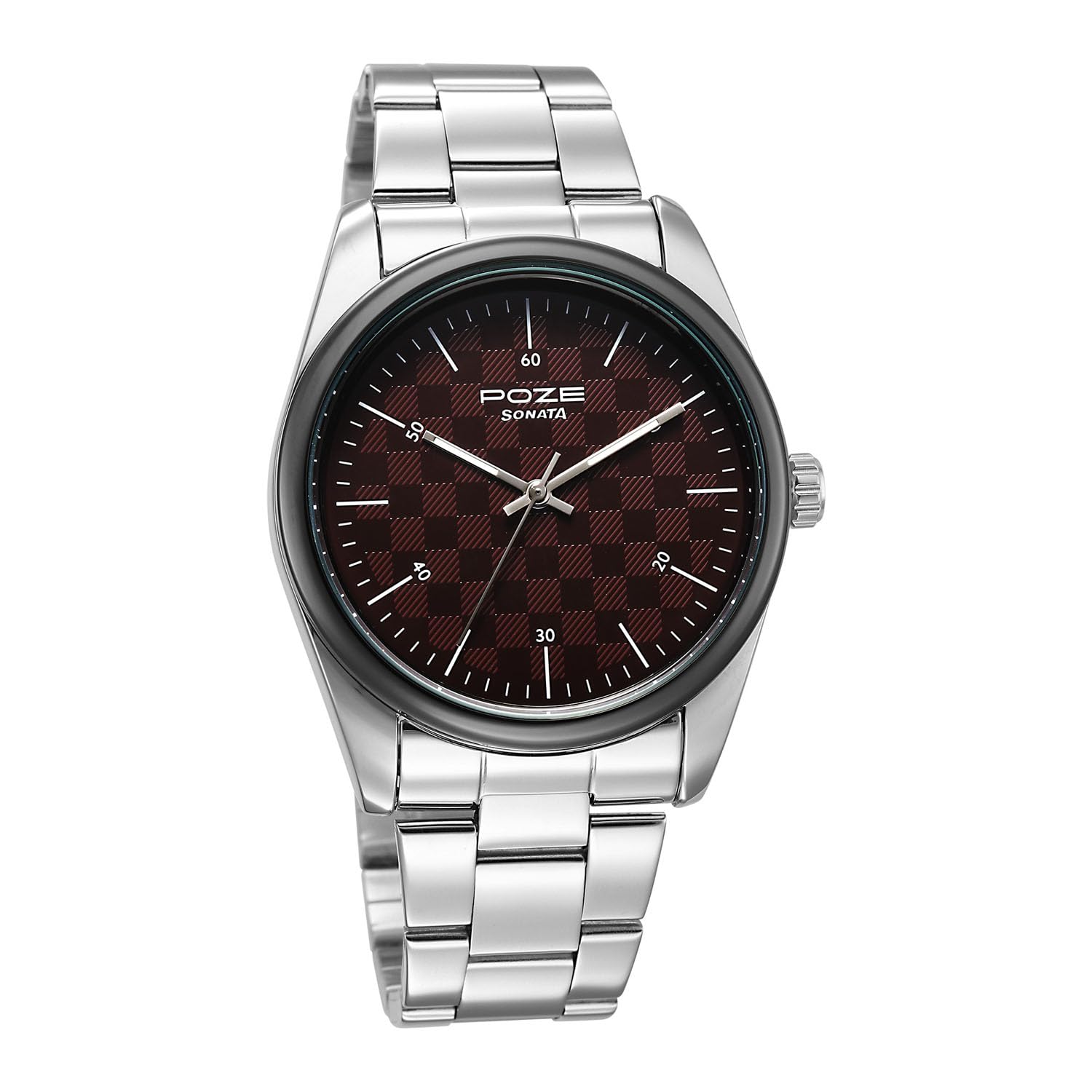 Poze 9 with Quartz Analog Red Dial Silver Strap Watch for Men - SP70033SM08W-image-35
