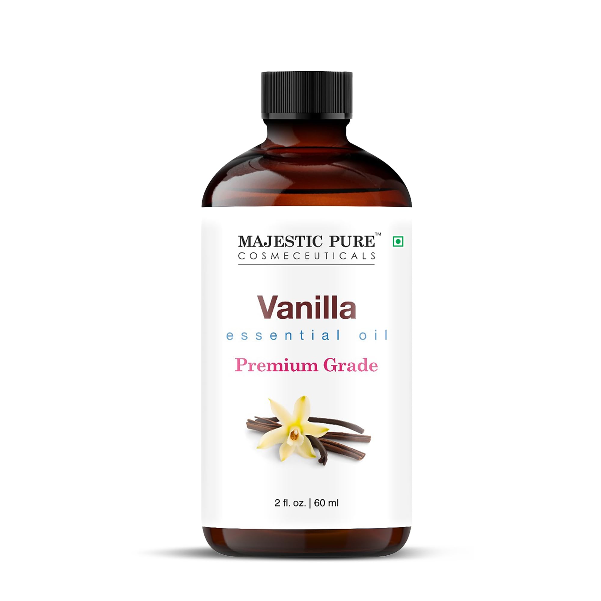 Majestic Pure Vanilla Essential Oil for Diffuser - 2 Fl Oz