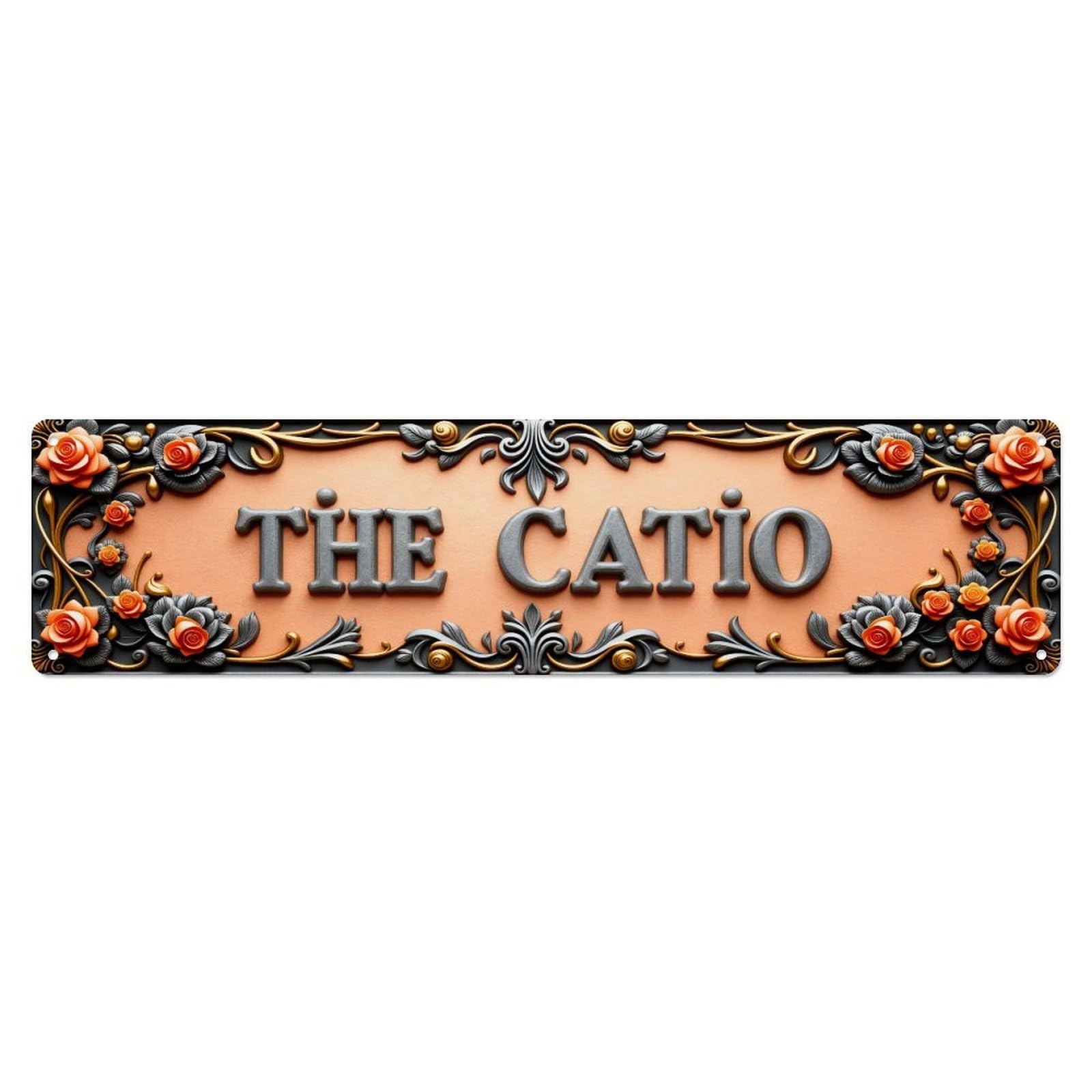 Floral Ornate Metal Sign Design Metal Tin Sign Plaque