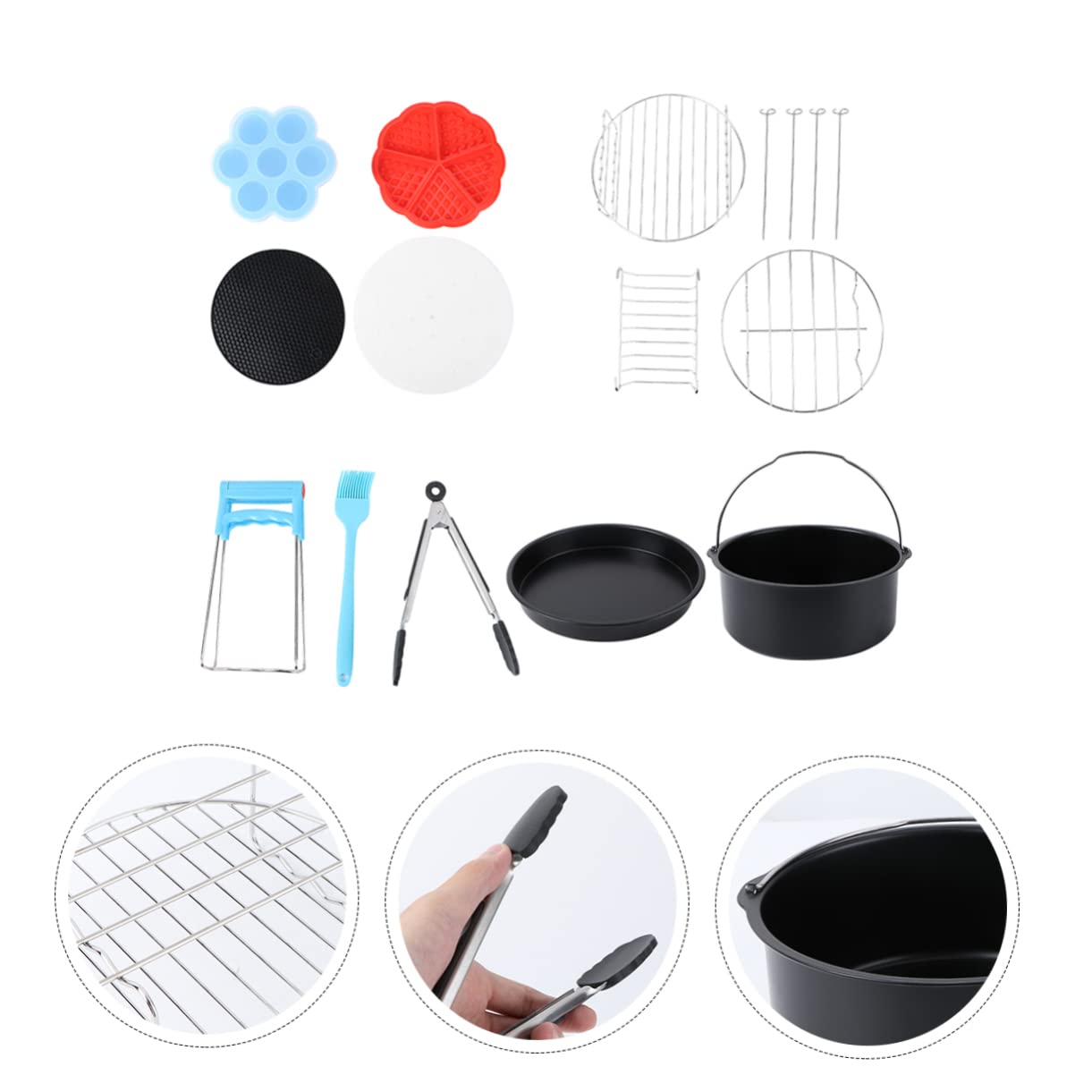 Ciieeo Accesorios para Freidora De Aire De Cesta Freidora De Aire Accesorios Complementos Air Fryer para Ollas para Freír