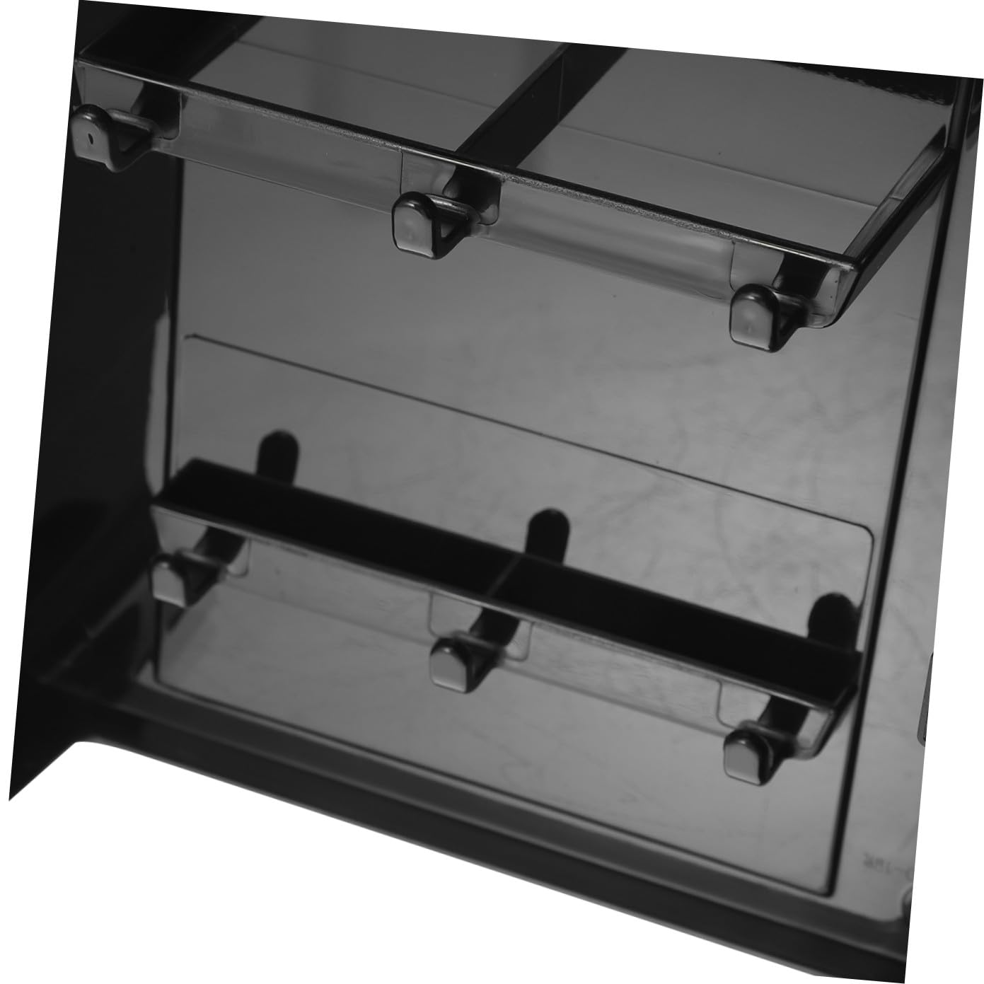Portachiavi da Muro Moderno in Plastica Nera, Appendichiavi Magnetico senza Fori, Design Elegante per Ingresso e Negozio, Gancio Multifunzionale per Chiavi