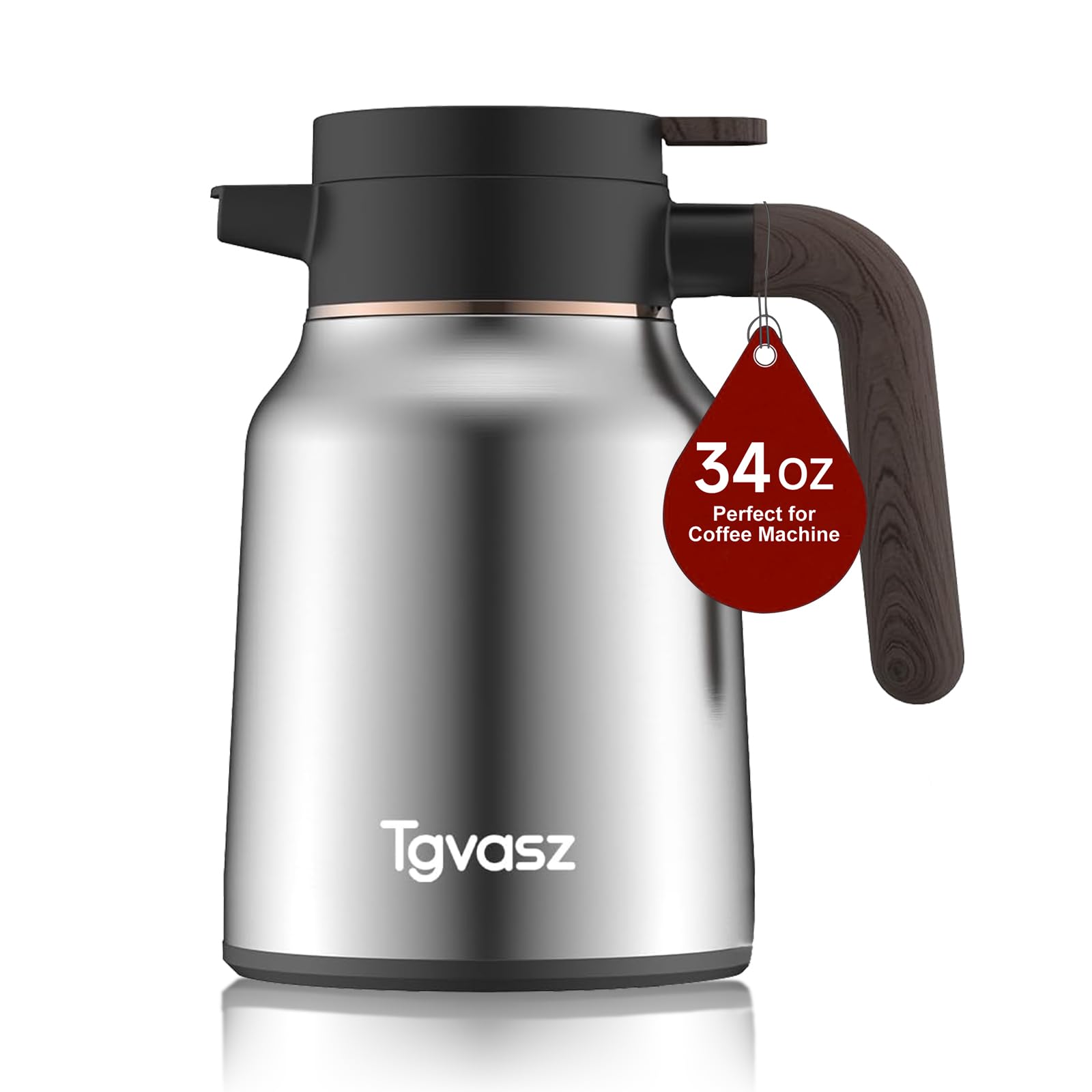 Tgvasz 34 Oz Insulated Vacuum Thermal Carafe