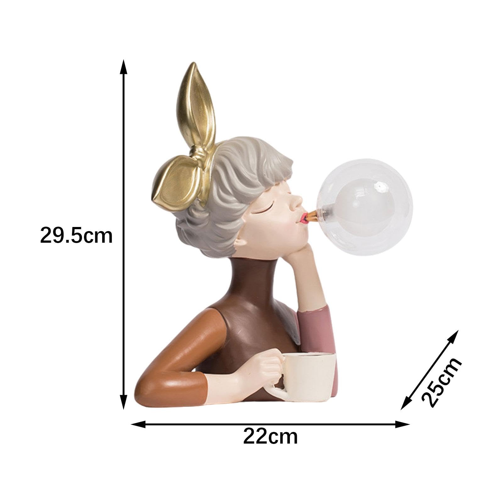 Lámpara de Noche Infantil para Mesa Lámpara de Burbuja Figura Decorativa de Resina Ornamento Adecuada para Dormitorio Lectura Oficinas, Estilo a