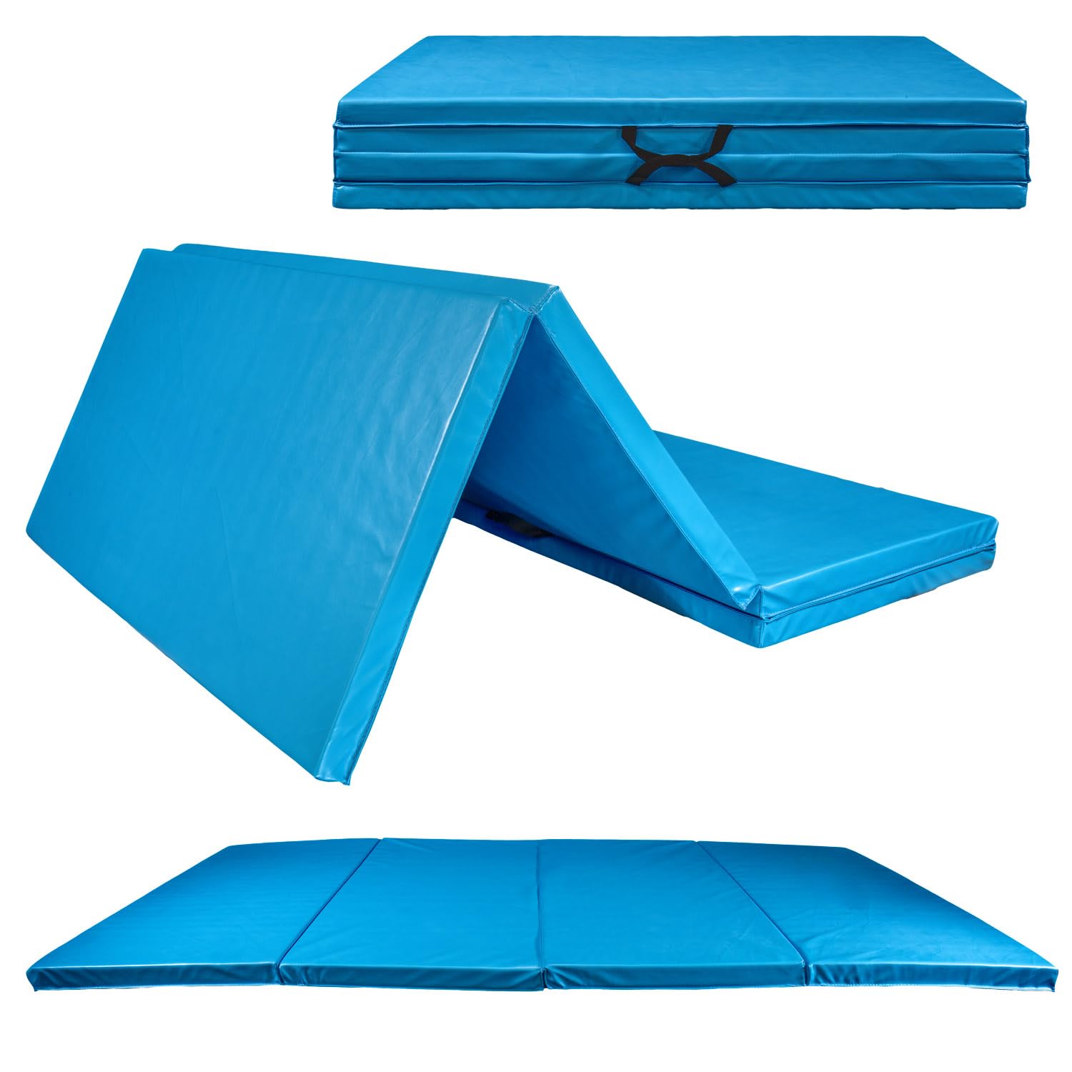 Faltbare Turnmatte 240x120 GROß Weichbodenmatte Klappbar 5 cm Dicke Gymnastikmatte Sportmatte Fitnessmatte Rutschfest Yogamatte XXL Zuhause & Reise Klappmatratze