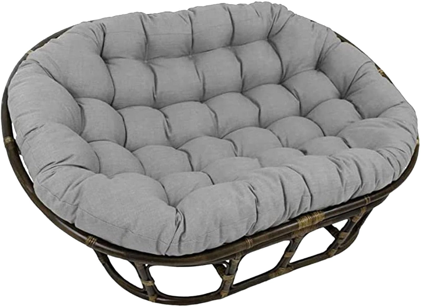 Cuscino per sedia a dondolo, spesso, impermeabile, con lacci, per esterni, patio, giardino, doppio cuscino per sedia a uovo, comoda seduta