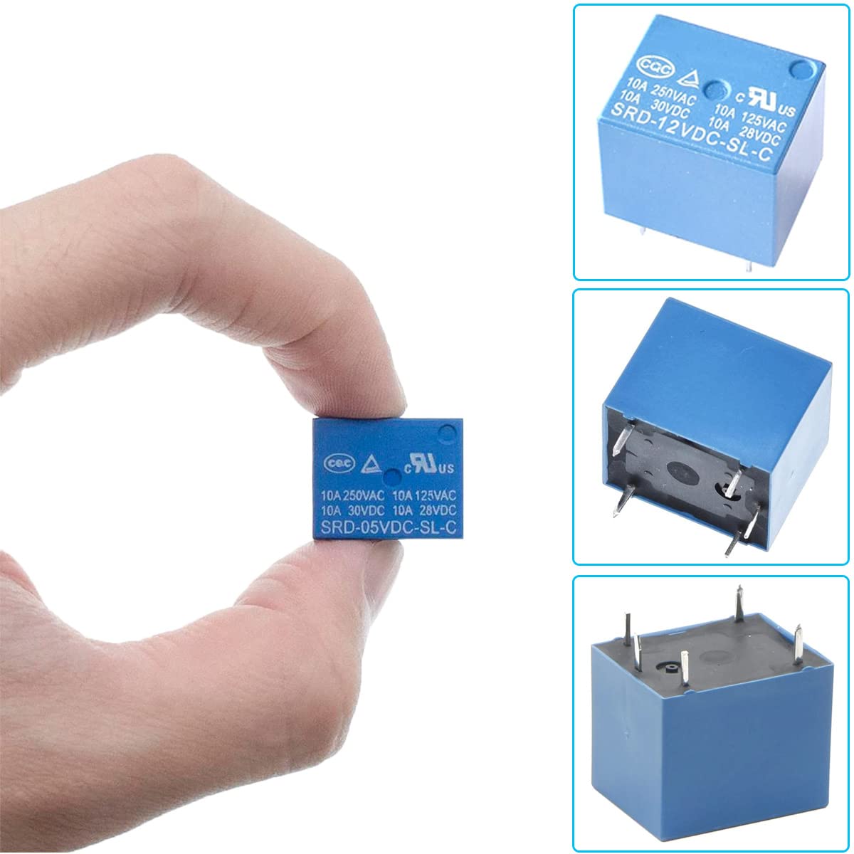 10 Relais PCB SRD-5VDC & SRD-12VDC + Câble Dupont - Pour Arduino