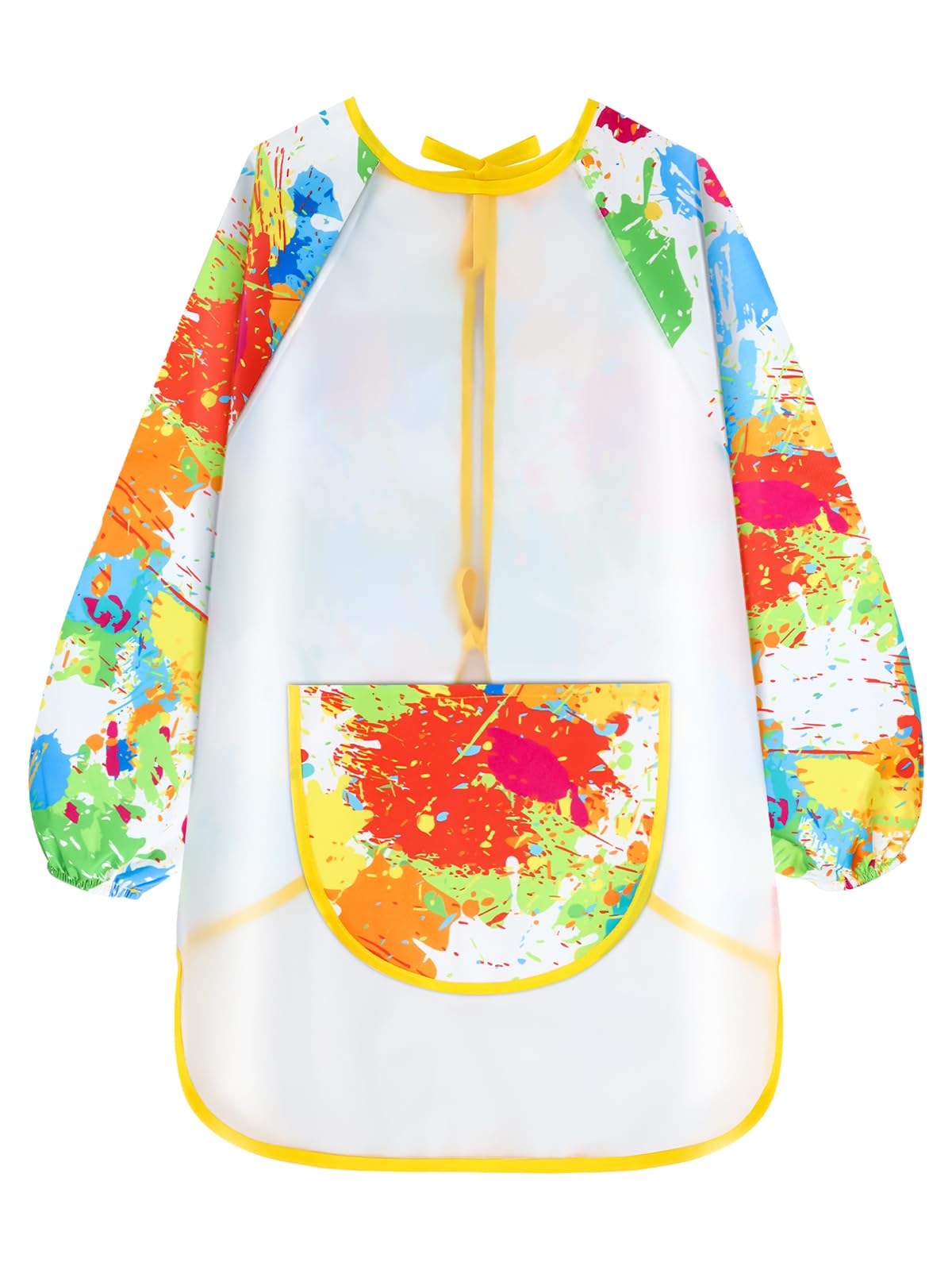Kids Art Aprons, Waterproof Artist Smock for Kids TPU Children Apron with Long Sleeves, Child Drawing Clothes Cover
