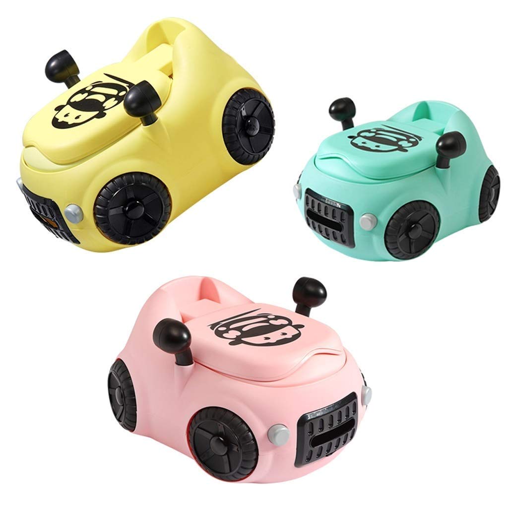 Carino vasino Toilette di Formazione con Motivo a Cartoni Animati, per Bambini Piccoli e Bambini, Base Anti-Skid, Facile Pulito e Vuoto Transition Style, Rosa (Color : Pink)