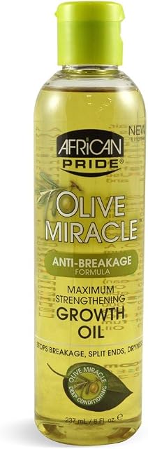 African Pride Olive Miracle Anti-Breakage Maximum Strengthening Growth Oil 237 ml/8 fl.oz