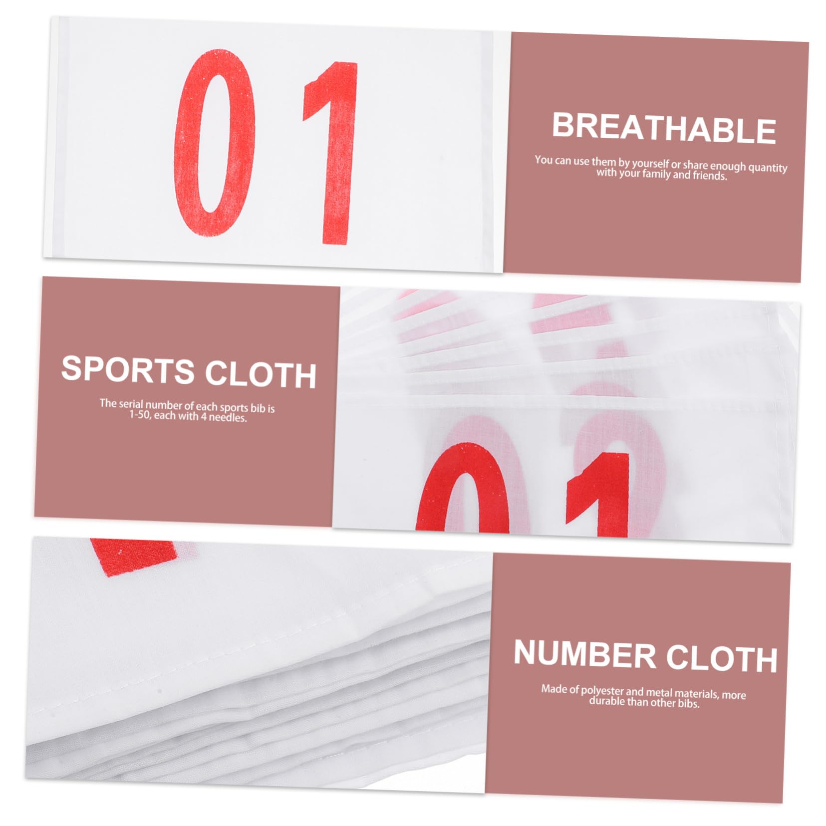 Set di Pettorine Numerate per Gare Sportive in Poliestere e Cotone Spille in Metallo, Compatte e Resistente a Tutte Le Intemperie, per Eventi Sportivi e Palestre