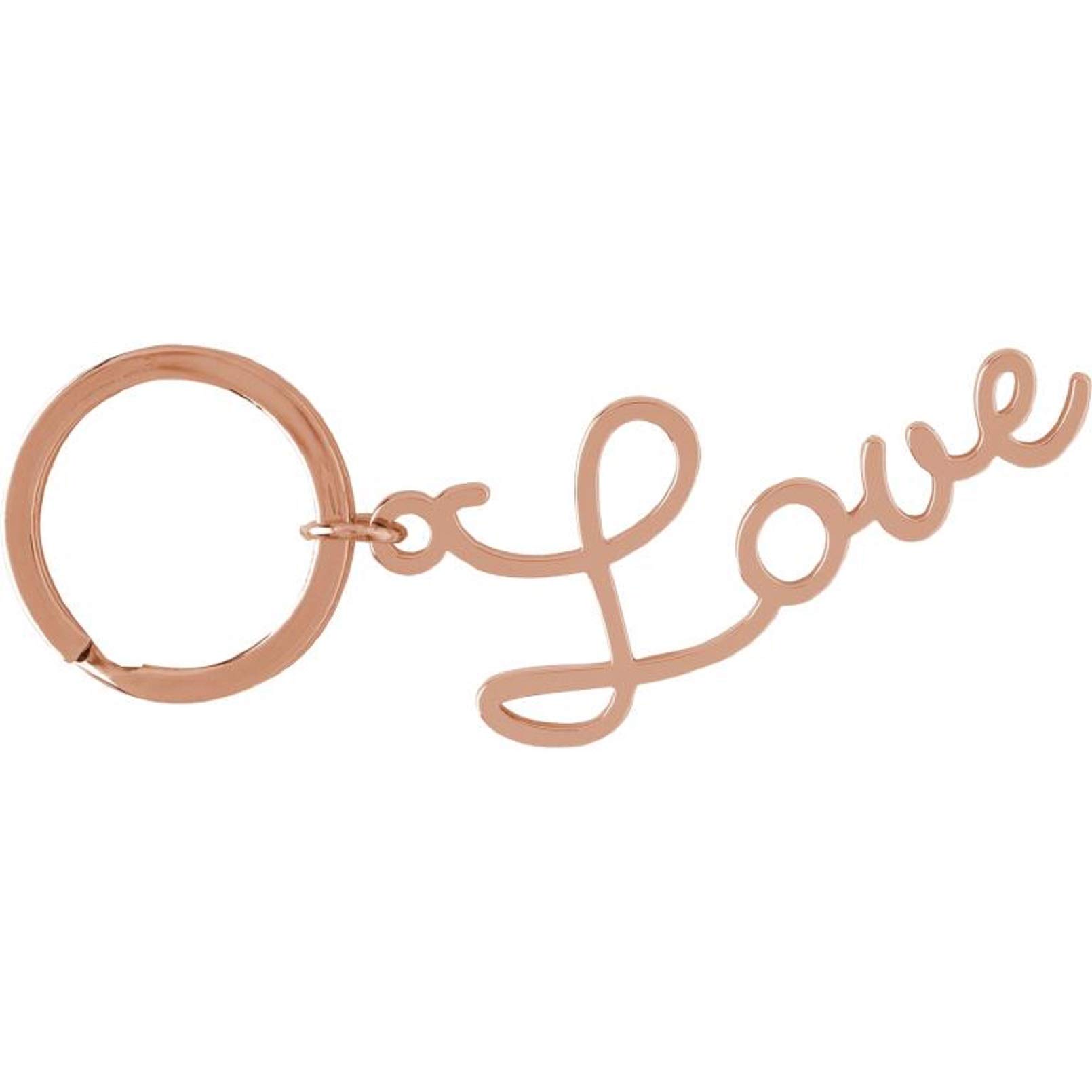 Portachiavi Metallo Sheepworld 'Love' – Ciondolo Simpatico, Oro Rosa, 9,6 Cm - 2