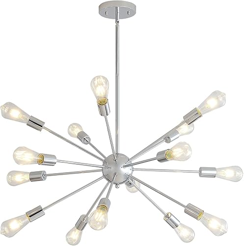 Mid-Century Sputnik Candelabros de 15 luces, moderna lámpara de techo semiempotrada, lámparas colgantes industriales retro para cocina, sala de disponible en Yaxa Costa Rica