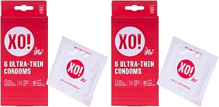 FLO | XO! Ultra-Thin Righteous Rubber Condoms, PETA-Certified Vegan, Fairly-Traded Latex, Well-Lubricated, Cruelty Free, Parabens/Glycerin Free, 6 Count (Pack of 2)