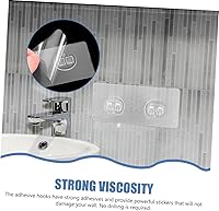 Vista 3 de 10 ganchos adhesivos resistentes para ducha y cocina, ganchos adhesivos de repuesto para organizar estantes de almacenamiento, no requiere taladrar