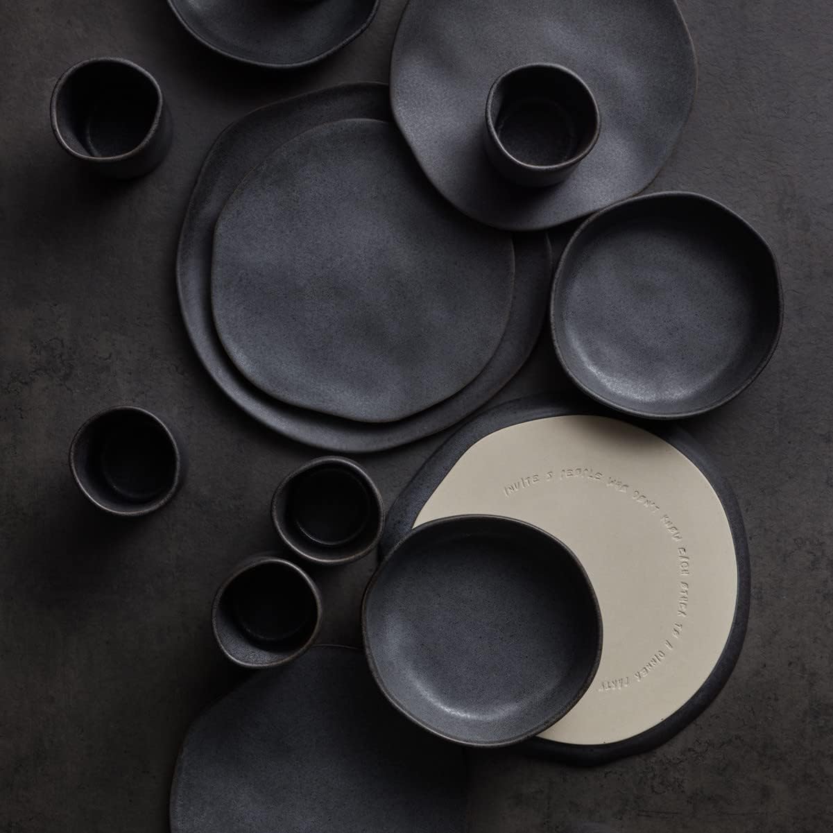 Gray Ceramic 32-Piece Dinnerware Set for 8