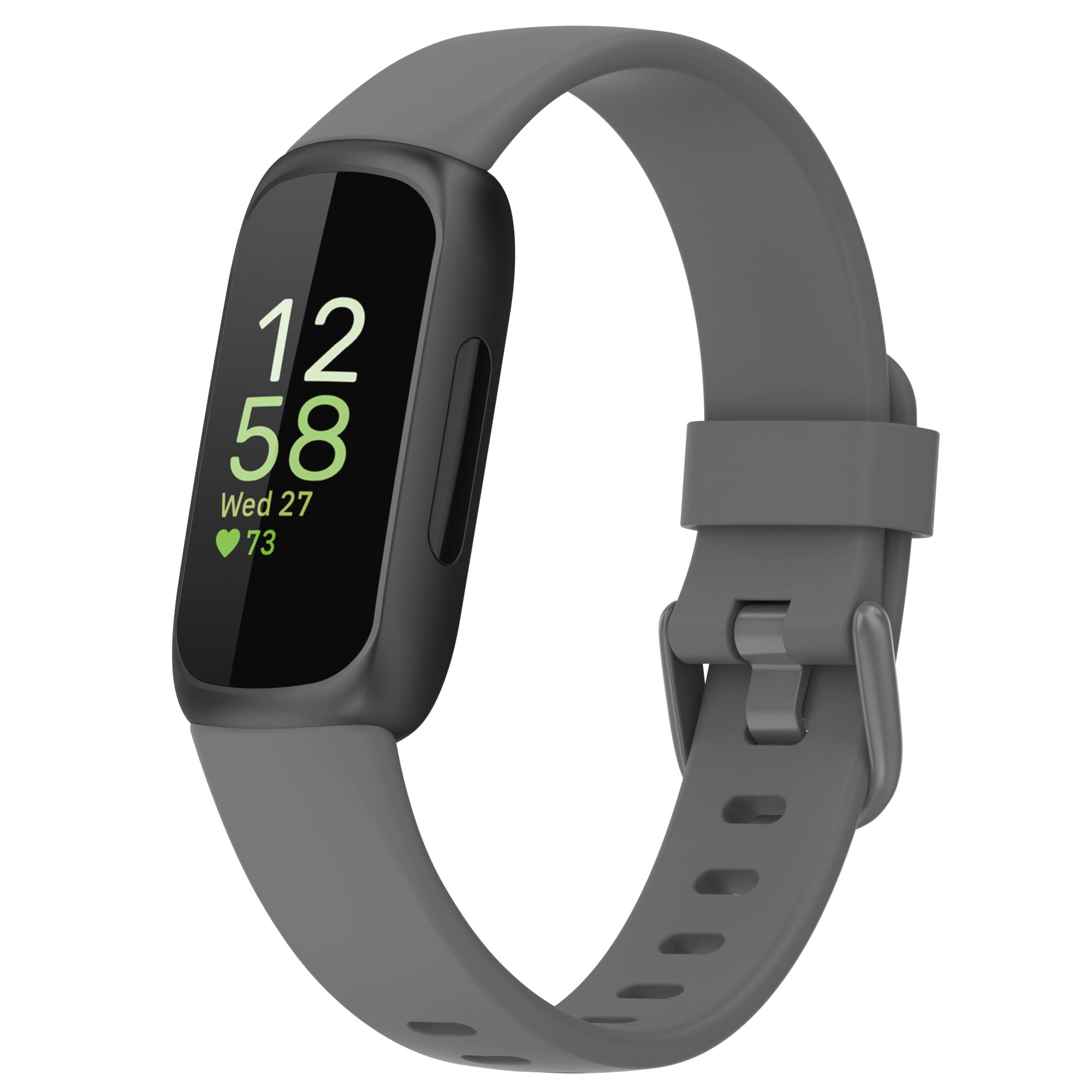BoLuo Smart Watch Strap for Fitbit Inspire 3 Band, Soft Sport Silicone Watch Band Wrist Strap,Replacement Bracelet Wristband Wrist Strap Loop for Fitbit Inspire 3 Watch Accessories (large, grey)