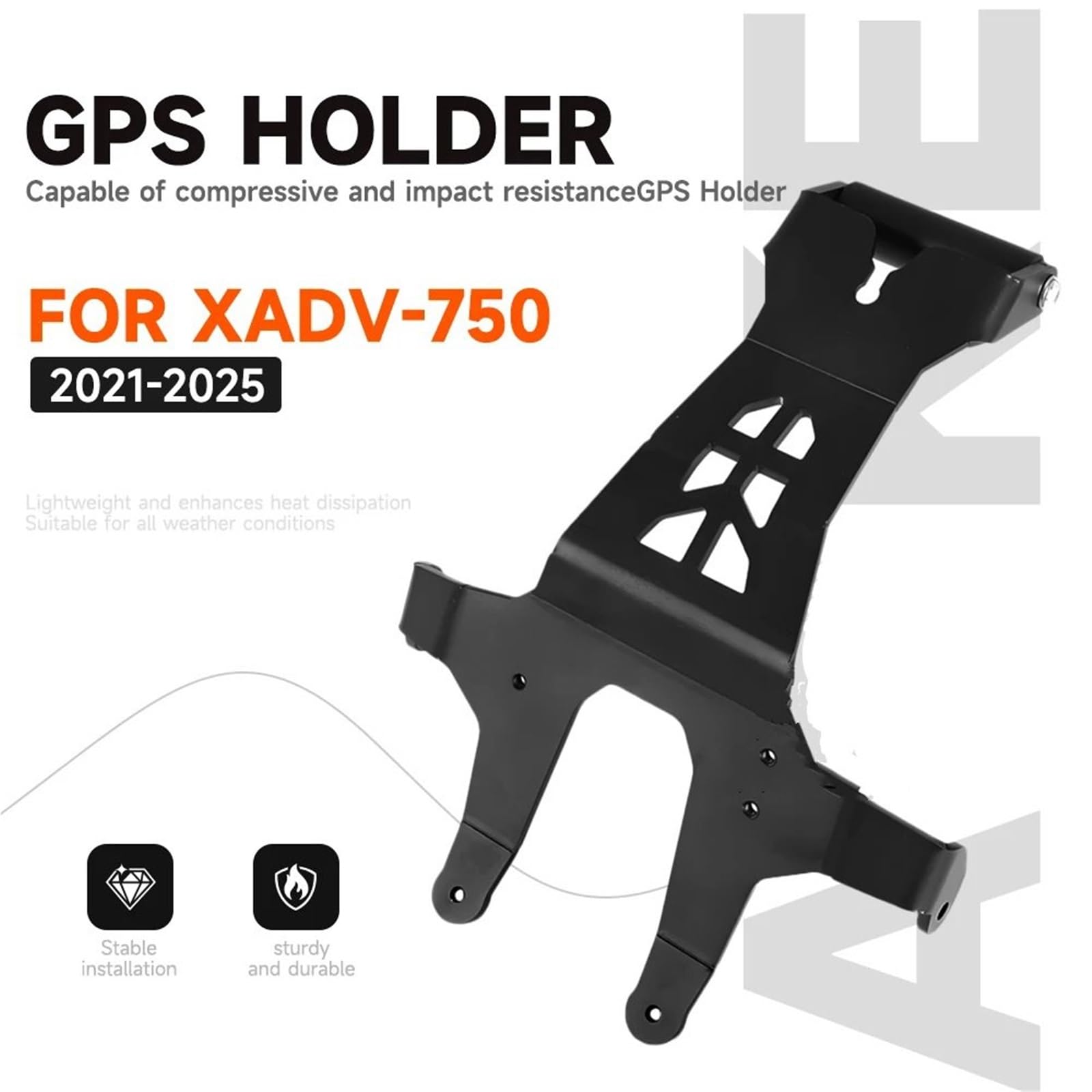 Soporte de Motocicleta Soporte de navegación para Motocicleta Compatible con Honda X-ADV 750 X 2021-2025, Soporte para teléfono móvil, Placa GPS