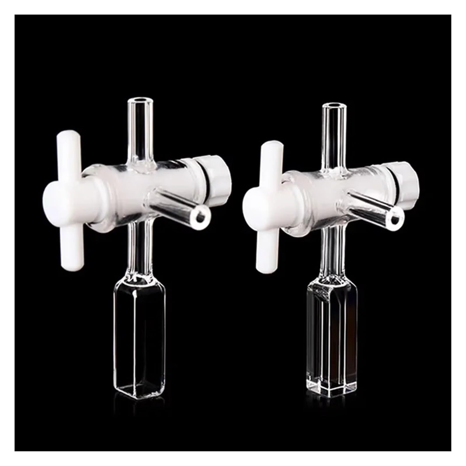 1 pezzo di cuvetta al quarzo con tappo a vite da 10 mm a due canali 3,5 ml/700 ul(700ul)