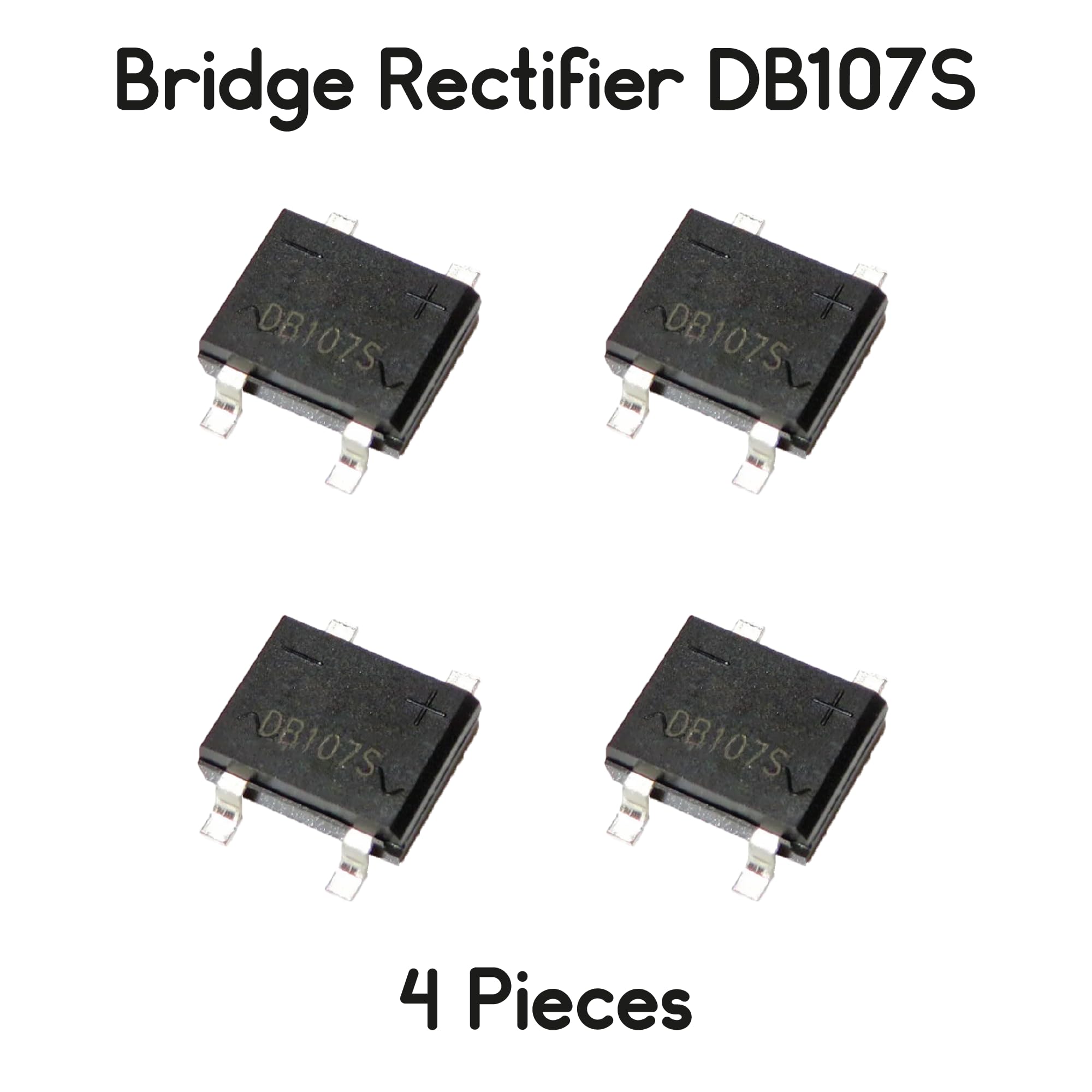 4 PEZZI DB107S in formato SMD ponte raddrizzatore 1000V 1A