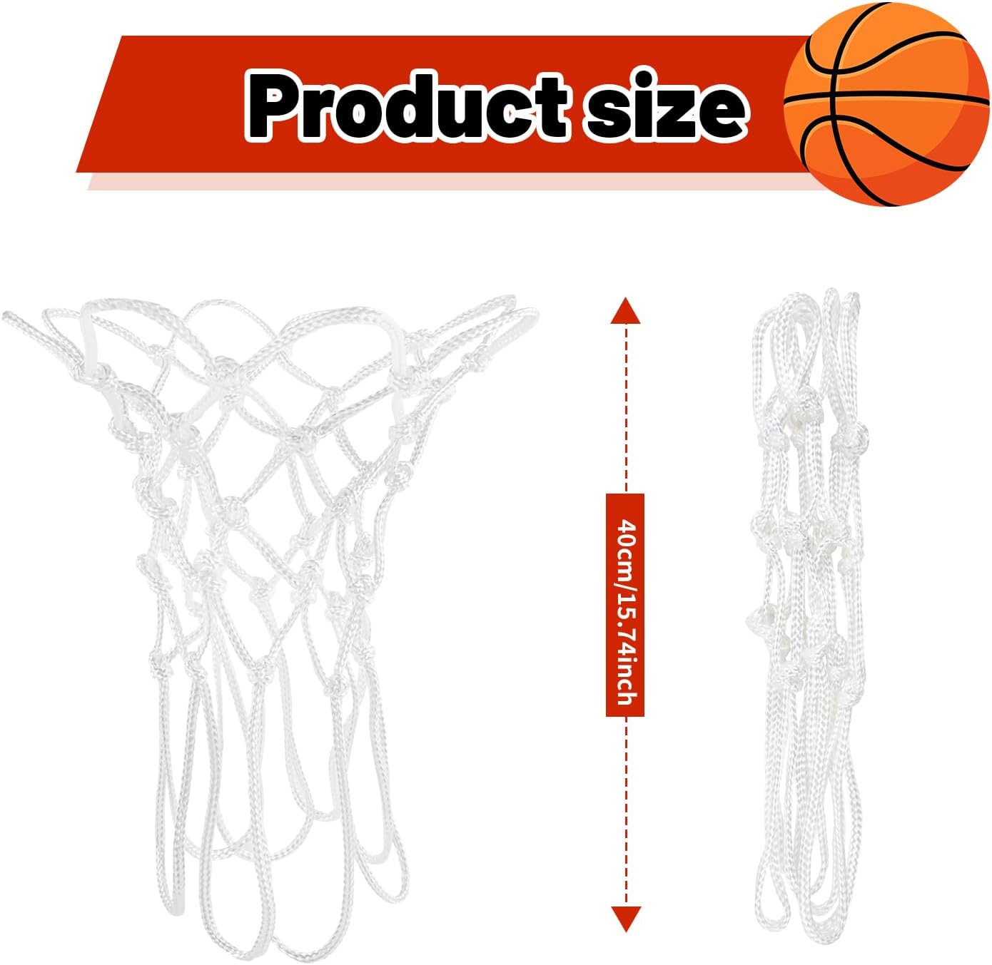 Basketball Net Compatible with SKLZ Pro Mini Indoor Basketball Hoop,Mini Basketball Net Replacement, Durable Portable Basketball Net for Indoor Door, Home, Dorm Room,Outdoor Play image 4