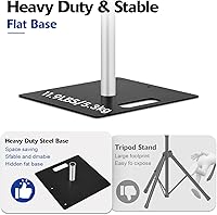 Vista 7 de Soporte de Telón de Fondo Doble Resistente, Soporte de Barra Transversal Doble de 10x10 pies con Tubo y Telón, Soporte Ajustable de Pared de Flores