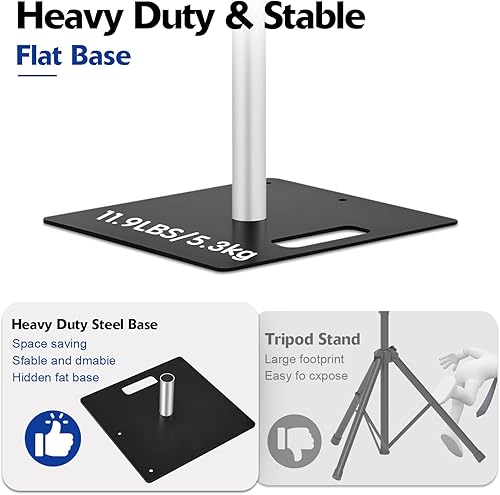 Miniatura 7 de Soporte de tubo y cortina doble de 10 x 10 pies, soporte de fondo ajustable resistente, telón de fondo de pared de flores de aluminio para eventos,