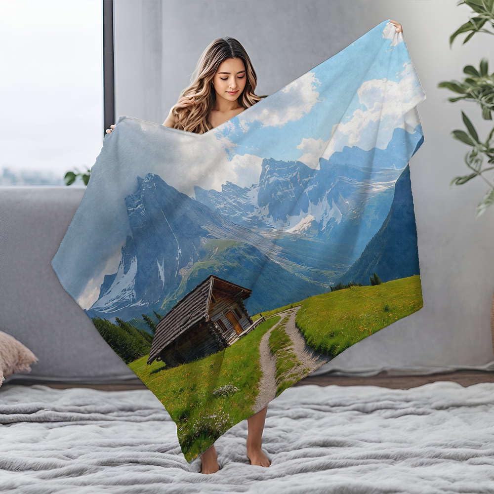 Couverture de Pâques en flanelle de 125x150cm pour se détendre au salon