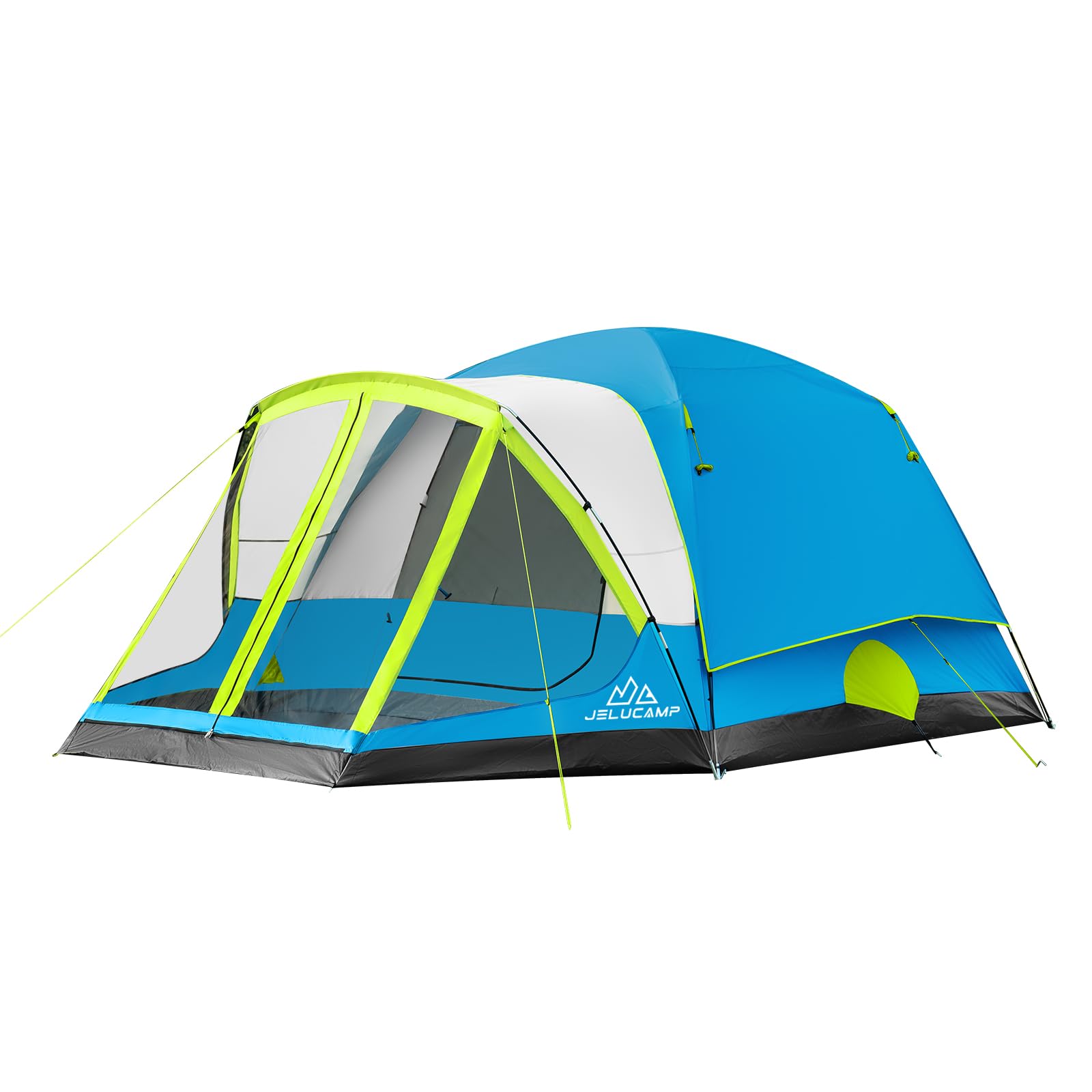 Amazon.com : JELUCAMP 6/8 Person Large Waterproof Family Tents for Camping,  Screened Camping Tent with Screen Porch, Bug-Free Relaxation & Easy Setup,  Includes Rainfly & Carry Bag, Blue : Sports & Outdoors