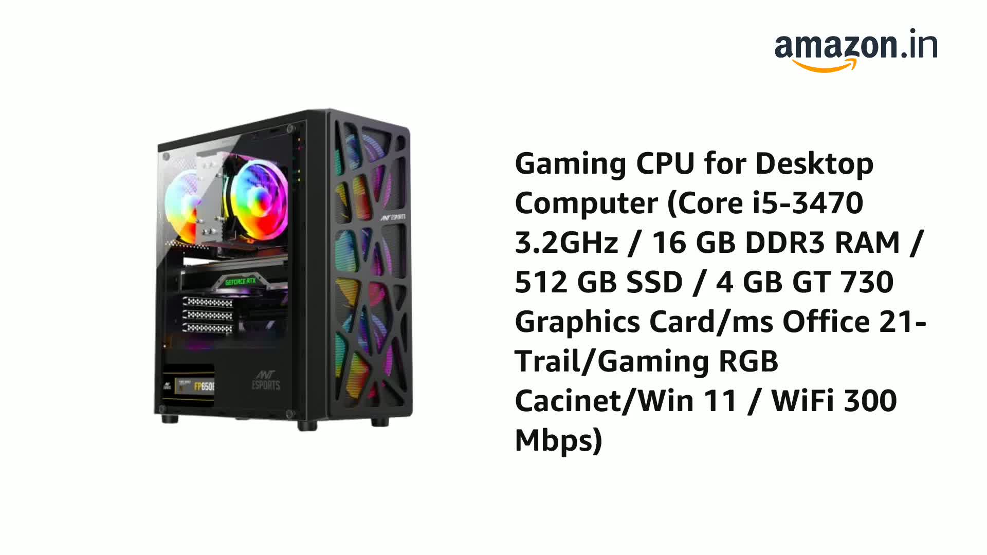 ゲーミングPC /i5-3470/GTX 630/SATA 1TB/メモリ8GB