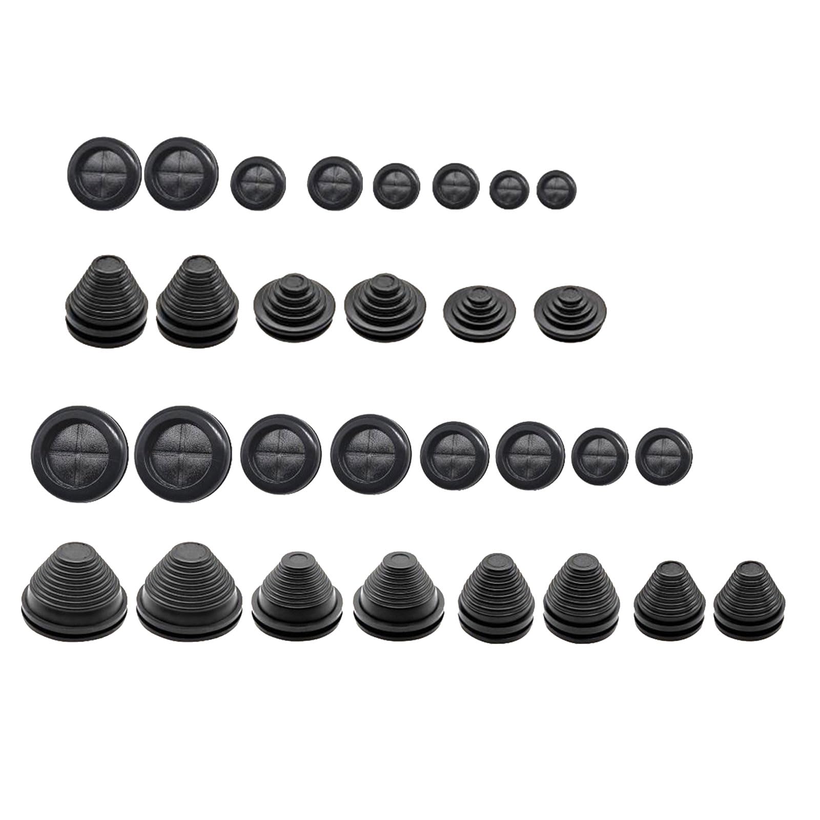 30Pcs Closed Rubber Grommets Firewalls Closed Hole Plug Rubber Hole Plugs Enduring Wire Plugs Tower Grommets
