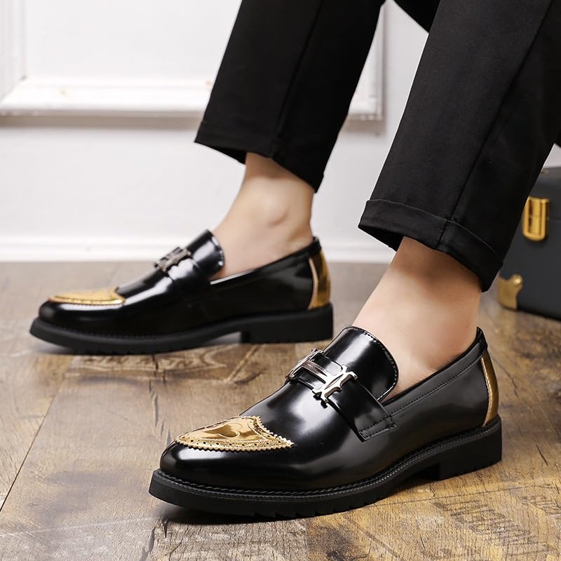 Men's Dress Shoes Slip On Classic Formal Business Derby Shoes Casual Work Office Men Brogue Oxfords Shoes2