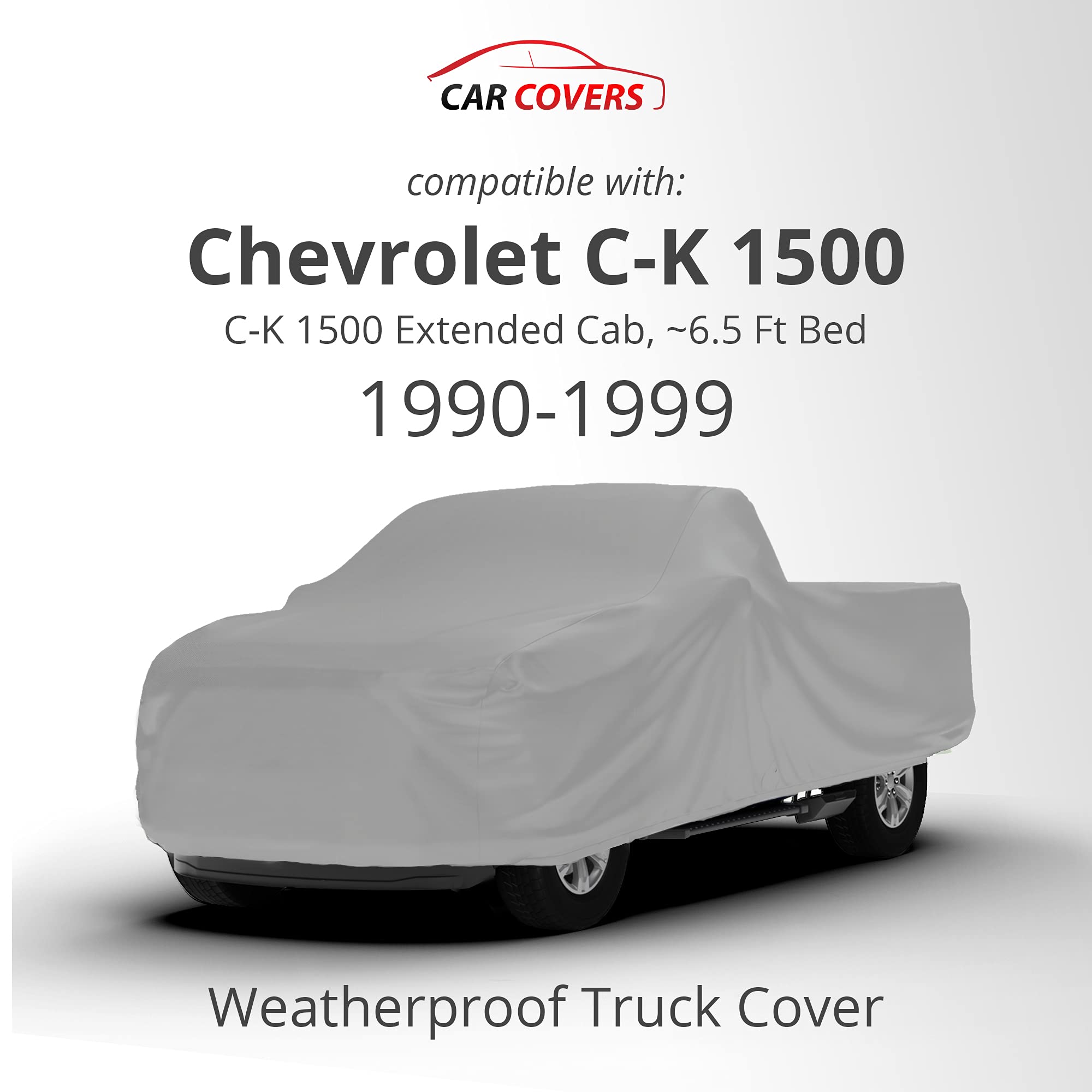 Car Covers Weatherproof Max Truck Cover Warranty Compatible with Chevrolet 1990-1999 C-K 1500 Extended Cab 6 5 Outdoor — view 2