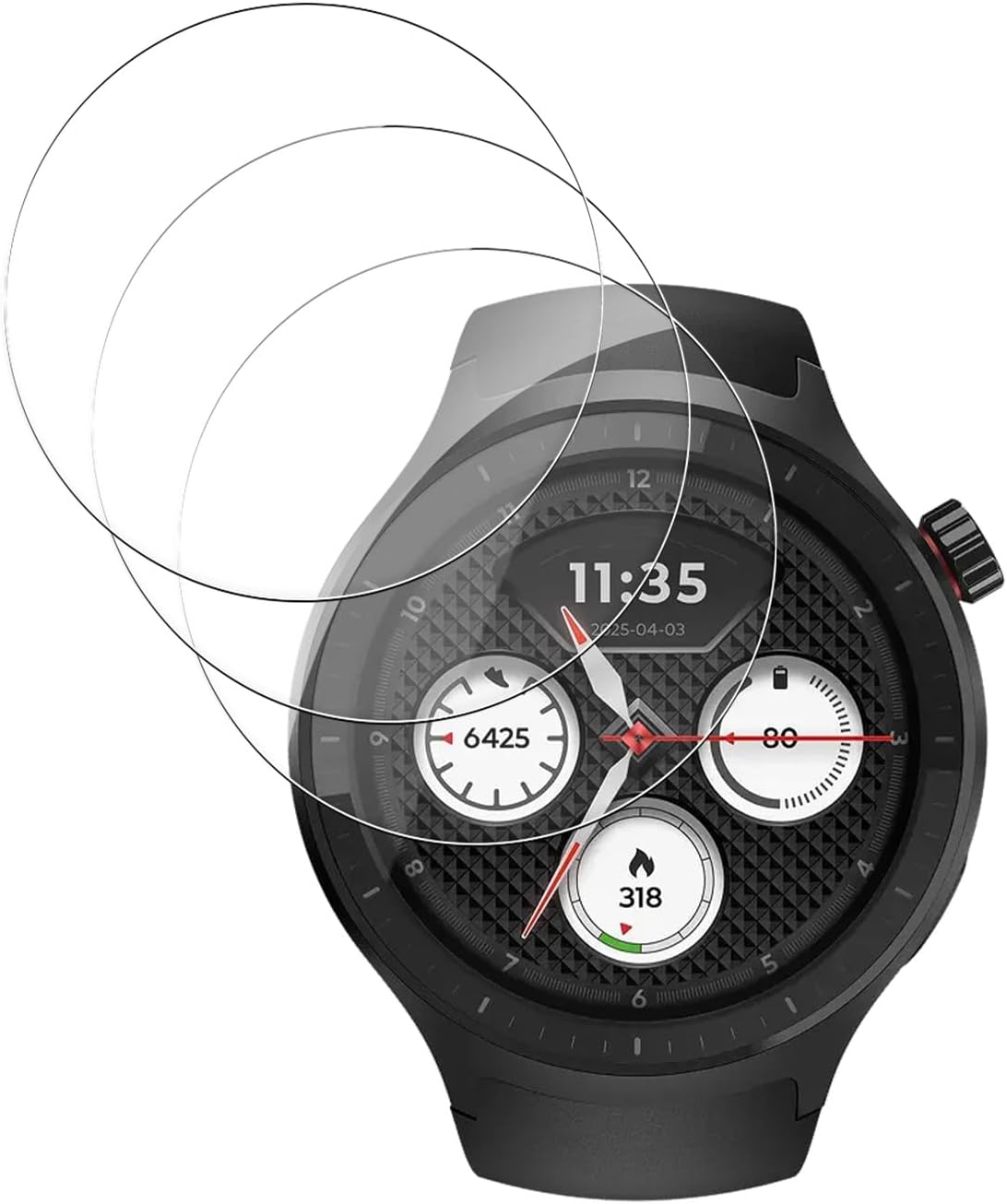 Screen Protector for Moto Watch 2026 Smartwatch, 9H Tempered Glass, Drop-Proof, Scratch-Proof, Bubble-Free, 3 Pack.