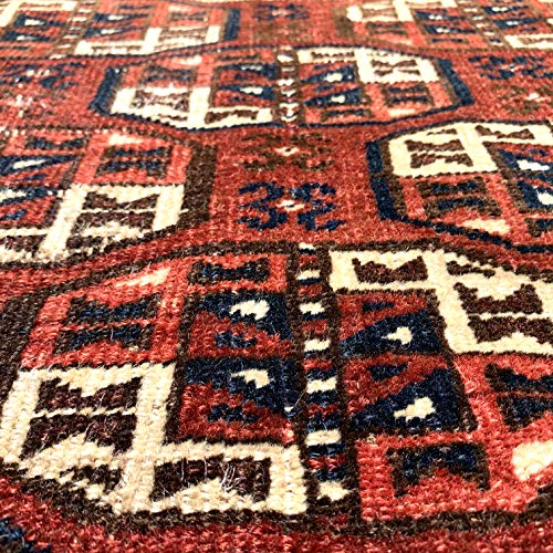 23HomeDesign Antiker turkmanischer Tekke Teppich, Feiner Handgeknüpfter Orientteppich Turkman Tekke Teppich, 177x117 cm – Bild 7