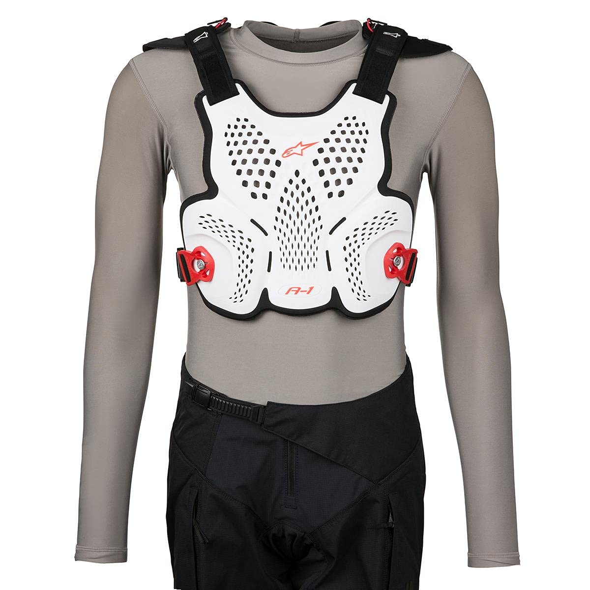 Alpinestars Brustpanzer A-1 Weiß/Schwarz/Rot