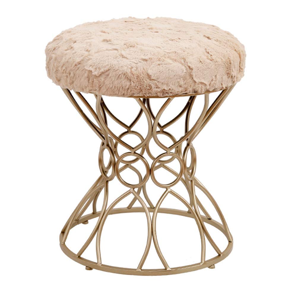 Elegante reposapiés redondo de diseño interior con base de hierro