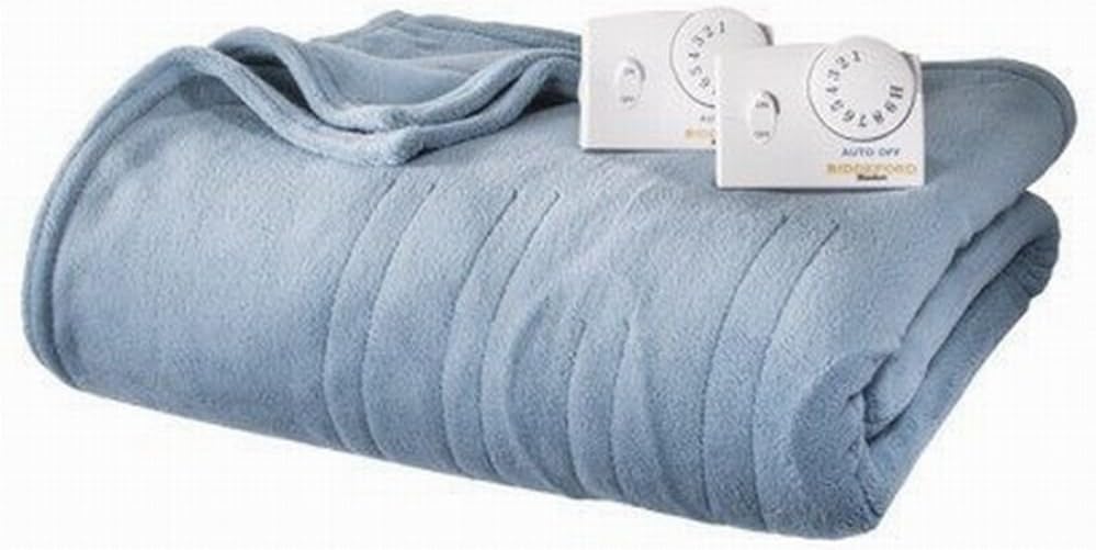 Biddeford Blue Heated Micro Plush Electric Warming Blanket