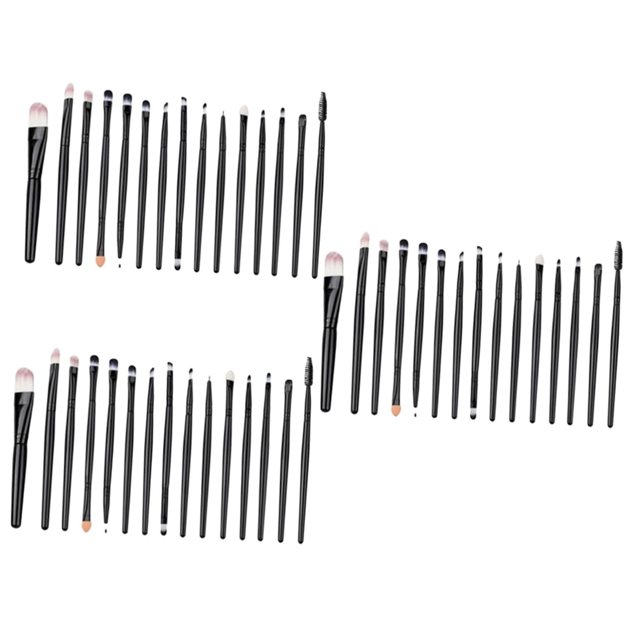 Didiseaon 45pezzi Pennelli Da Trucco Per Occhi Eleganti Per Fondotinta Ombretto Eyeliner e Labbra Set Professionale Nero Sintetica Per Uso Quotidiano e Professionale