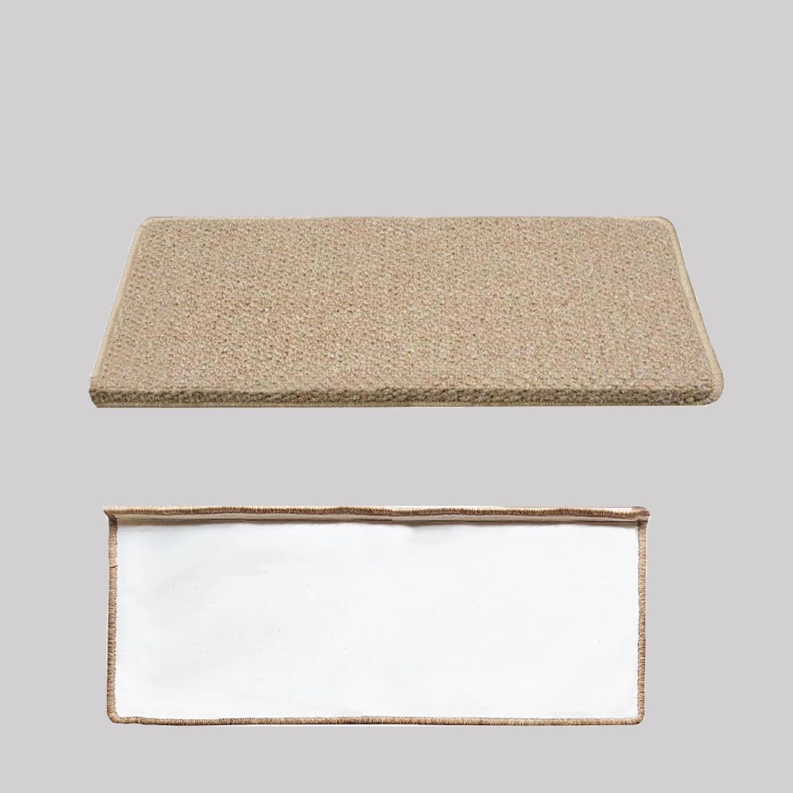 Alfombrillas antideslizantes caqui contra resbalones en escalones de casa con grosor 8mm