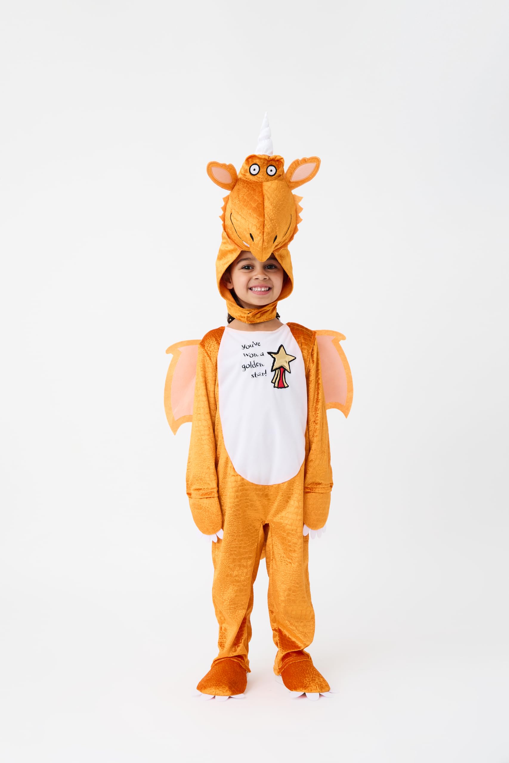 Costume intero unisex per bambini Zog The Gruffalo Friends Julia Donaldson con licenza ufficiale | Giornata mondiale del libro, travestimento e travestimento | Età 3-8 |